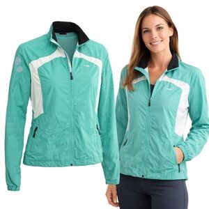 Brooks | Aqua Teal Windbreaker Jacket | Shelter Tech | Zip Front | Women’s S